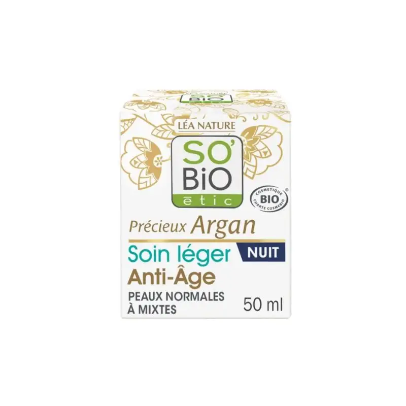 SO’BiO étic - Lichte Argan Anti-Aging Nachtcrème - Afbeelding 3
